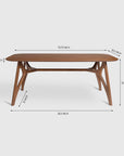 Olivia Judd 6 Seater Dining Table - Dark Walnut