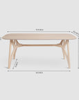 Olivia Judd 6 Seater Dining Table - White Oak