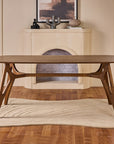 Olivia Judd 6 Seater Dining Table - Dark Walnut
