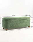 Mavis Boucle Bench with Wood - Green