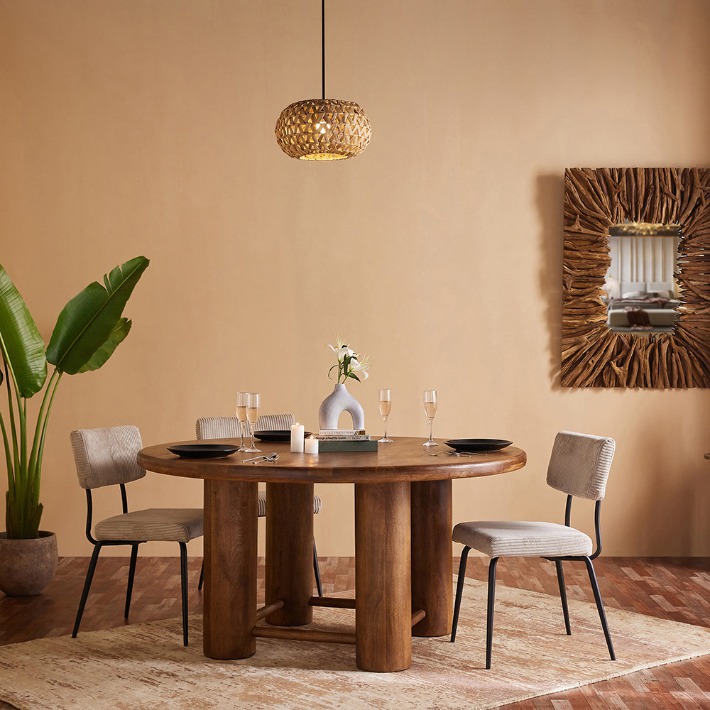 Elysianis Leewell 6 Seater Dining Table - Brown
