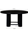 Elysianis Leewell 6 Seater Dining Table - Black