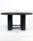 Elysianis Leewell 6 Seater Dining Table - Black