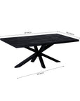 Avrelle Jewel 6 Seater Dining Table - Black