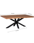 Avrelle Jewel 6 Seater Dining Table - Brown