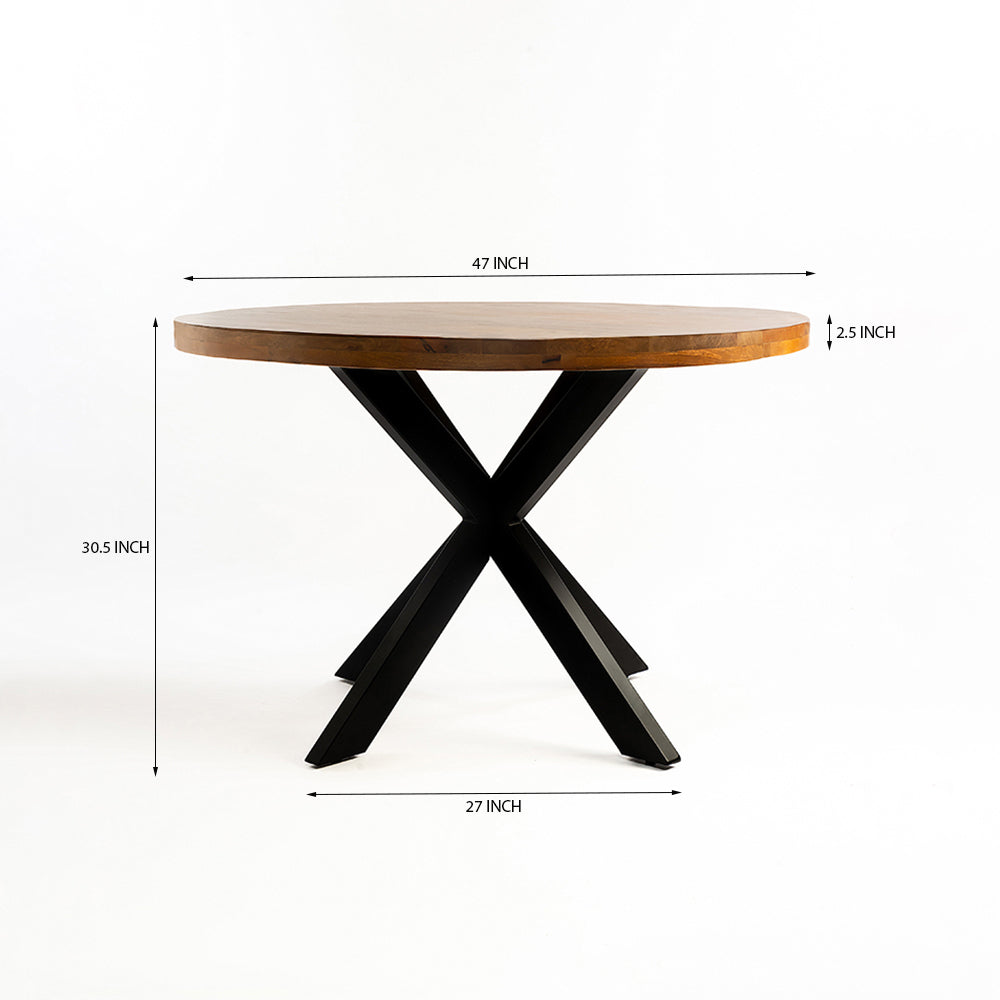 Vervella Shine 4 Seater Dining Table - Brown