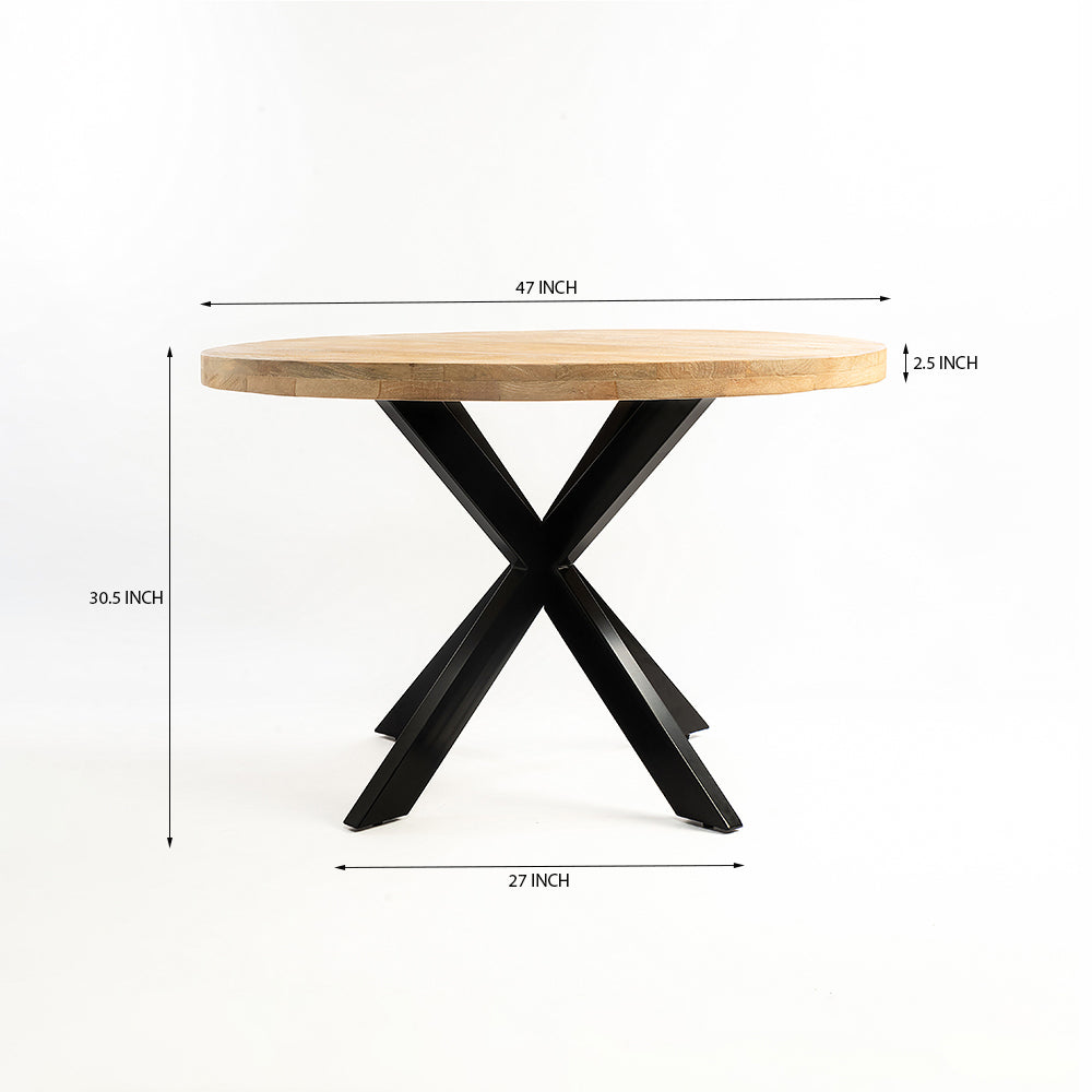 Vervella Shine 4 Seater Dining Table - Limewash