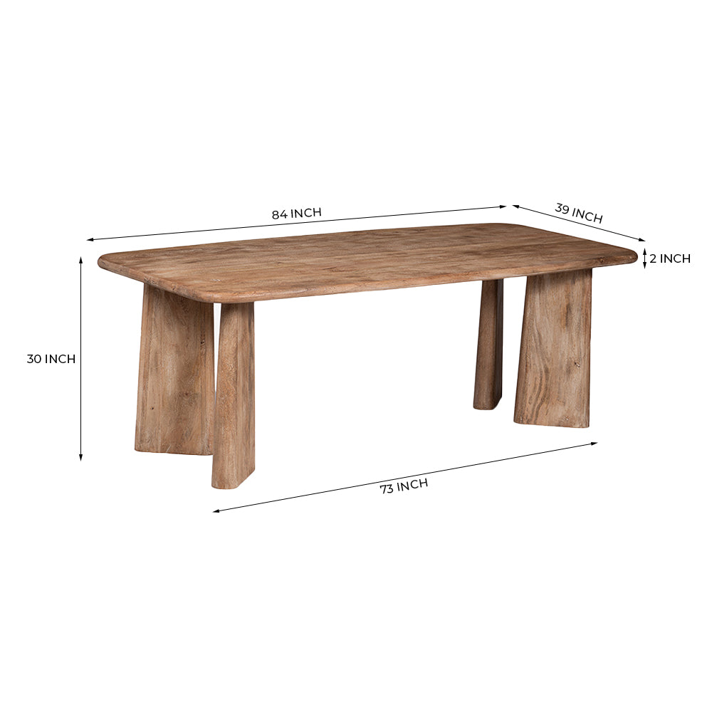 Serenzia Franz 6 Seater Dining Table - Limewash