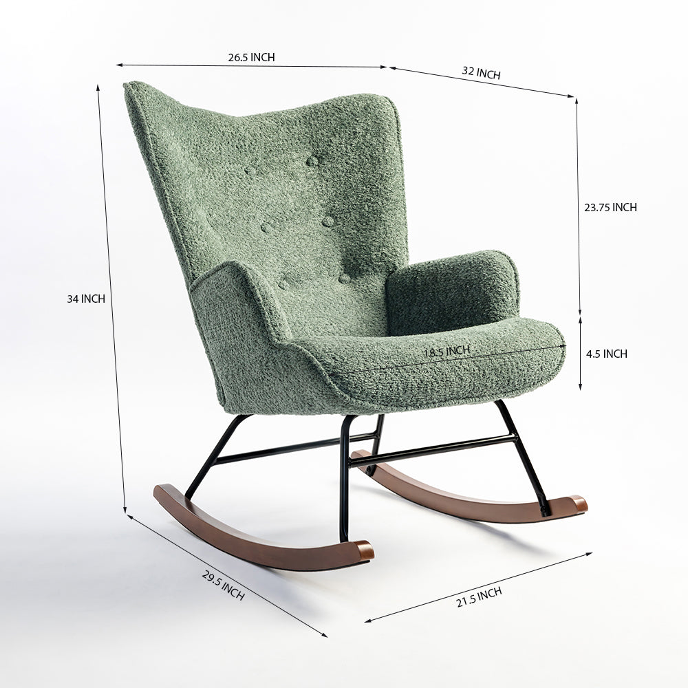 Nexora Prime Rocking Chair - Green
