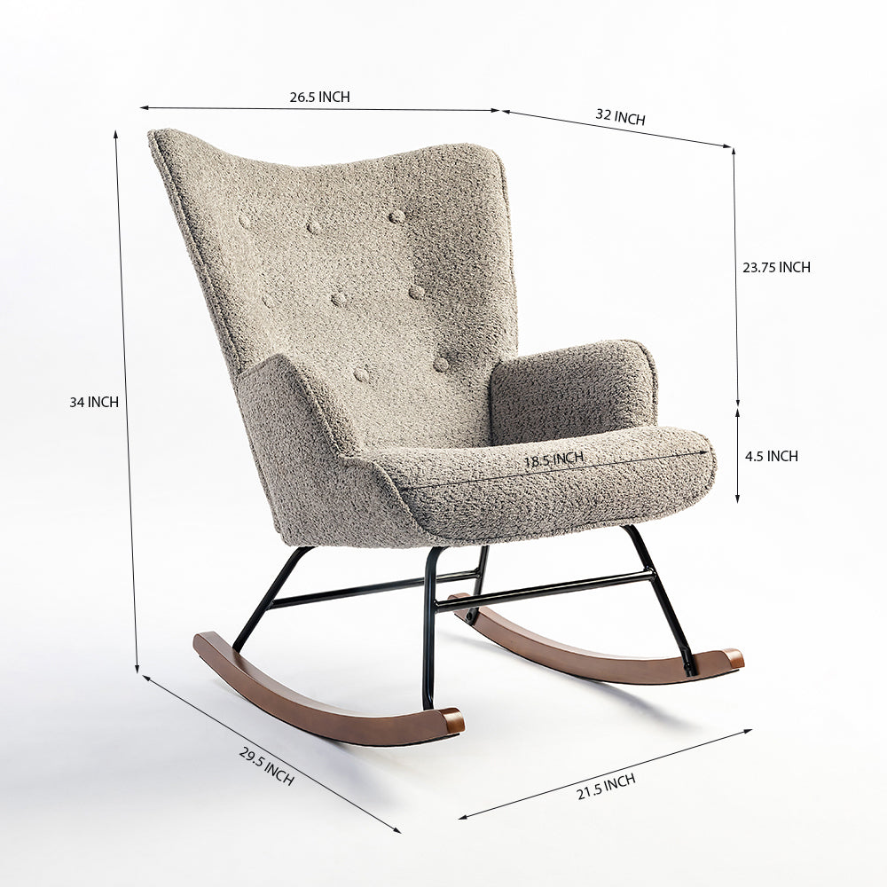 Nexora Prime Rocking Chair - Grey