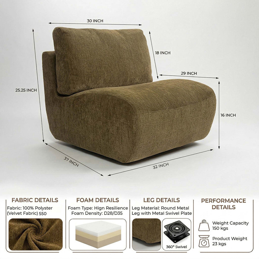 Auralis Shore Domain Sofa - Olive Green