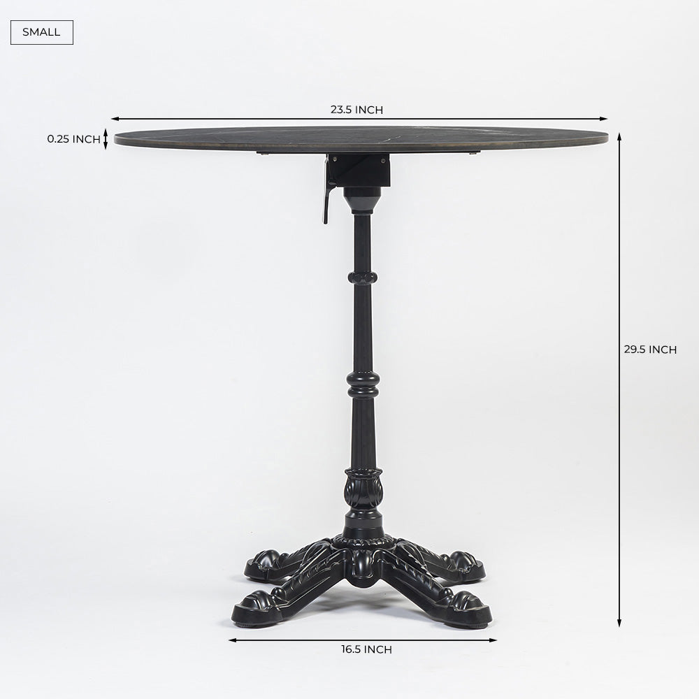 Emberfield Glow Aluminium Restaurant Table - Black - Small