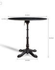 Emberfield Glow Aluminium Restaurant Table - Black