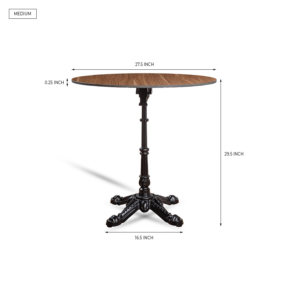 Emberfield Glow Aluminium Restaurant Table - Brown