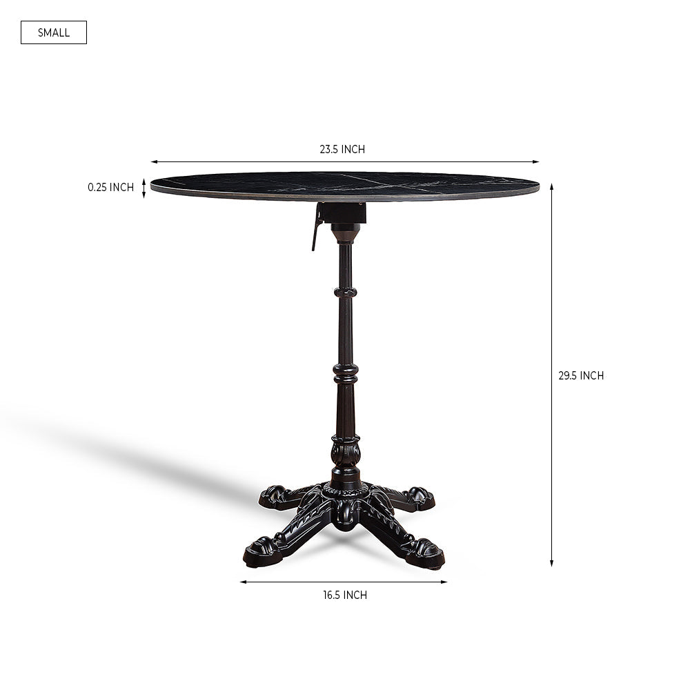 Emberfield Glow Aluminium Restaurant Table - Black