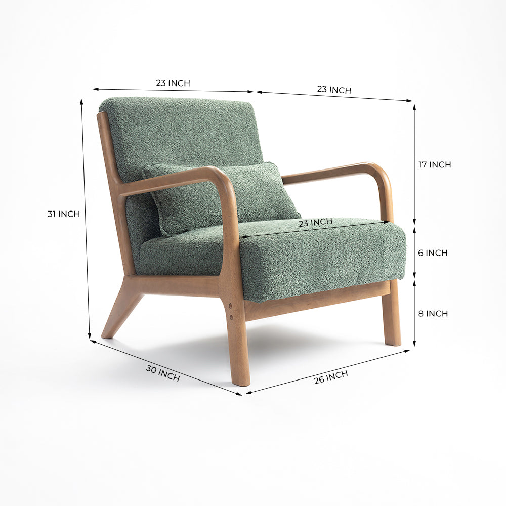 Blue Betty Arm Chair - Green