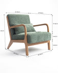 Blue Betty Arm Chair - Green