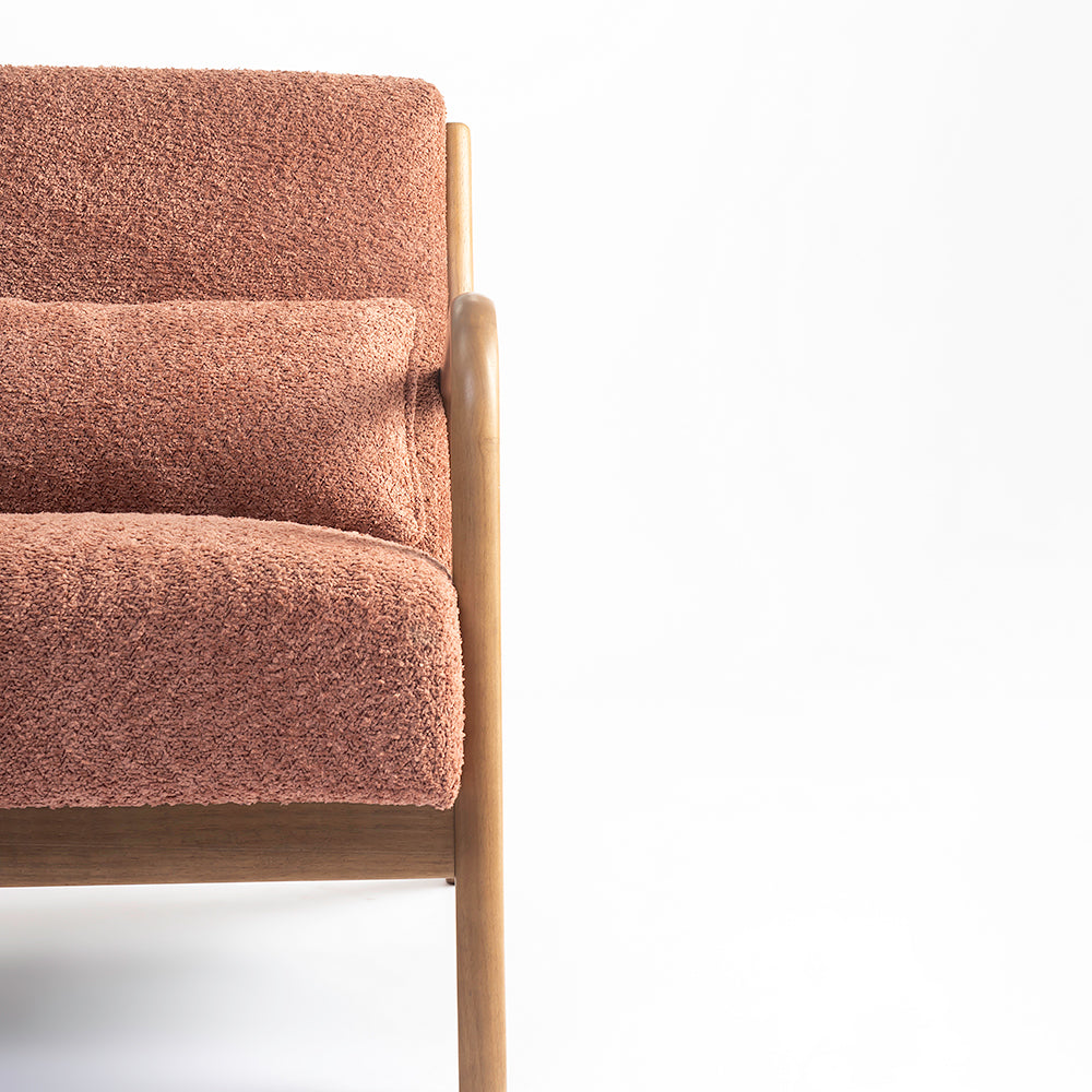 Blue Betty Arm Chair - Rose Brown
