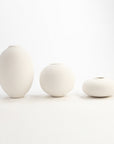 White Derek Terracotta Vase Set of 3