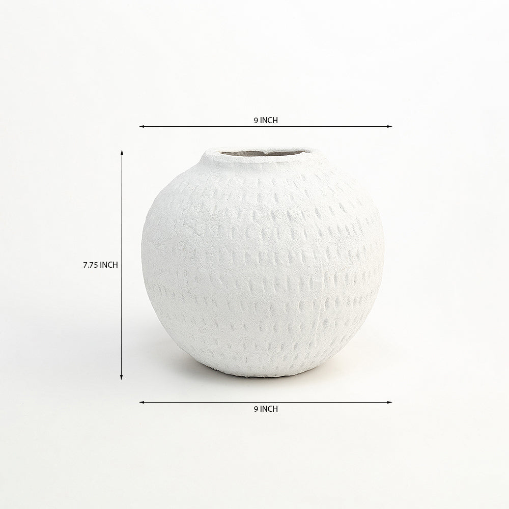 White Derek Terracotta Vase