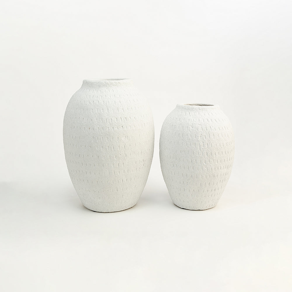Kinks Terracotta Vase Set of 2