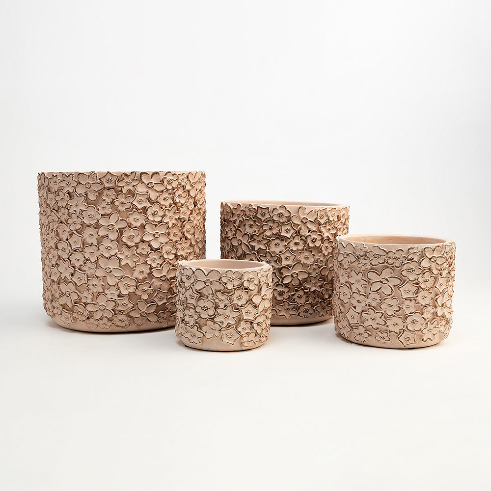 Beige Cement Pot
