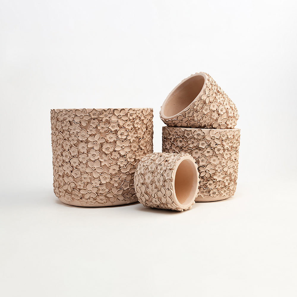 Beige Cement Pot