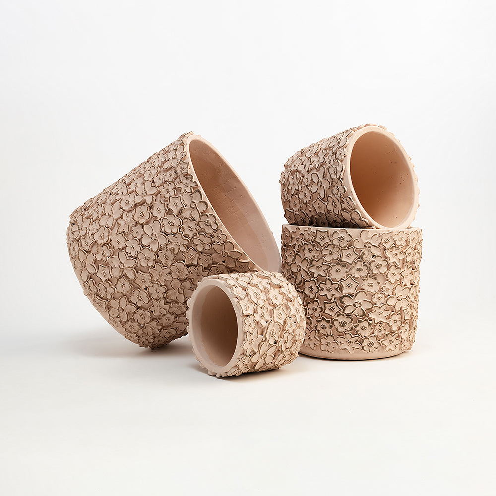 Beige Cement Pot