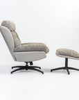 Allman Boucle Chair with ottoman