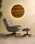 Allman Boucle Chair with ottoman