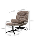 Bob Segar Boucle Chair with ottoman