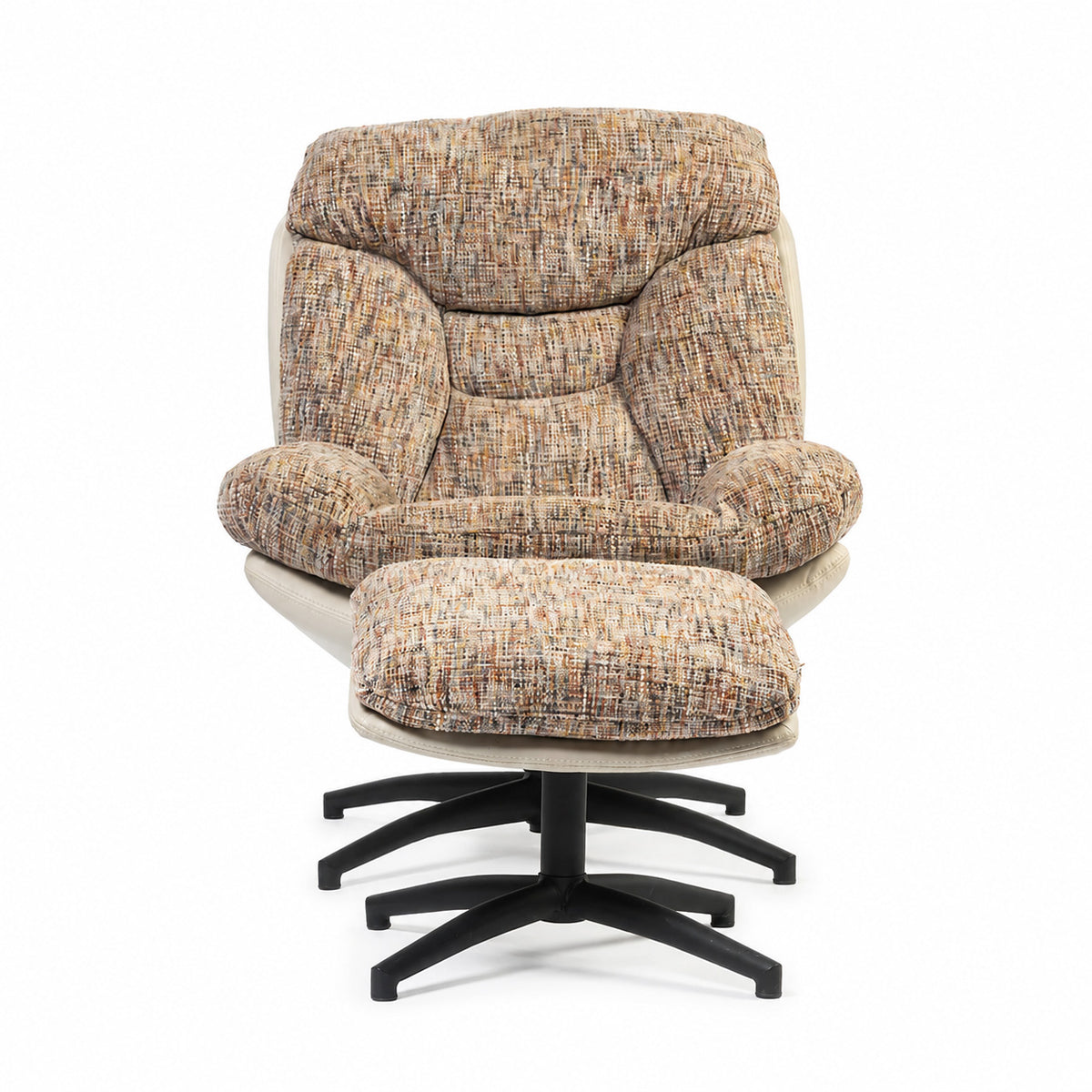 Bob Segar Boucle Chair with ottoman