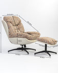 Bob Segar Boucle Chair with ottoman