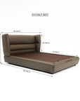 Bronze Tan Leather Bed