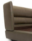 Bronze Tan Leather Bed