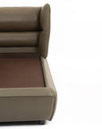 Bronze Tan Leather Bed