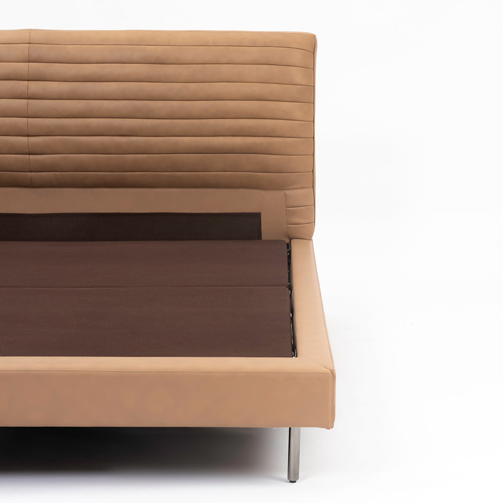 Sable Leather Bed - King Double bed Queen Bed Bed + 1 Bedside Table Bed + 2 Bedside Table