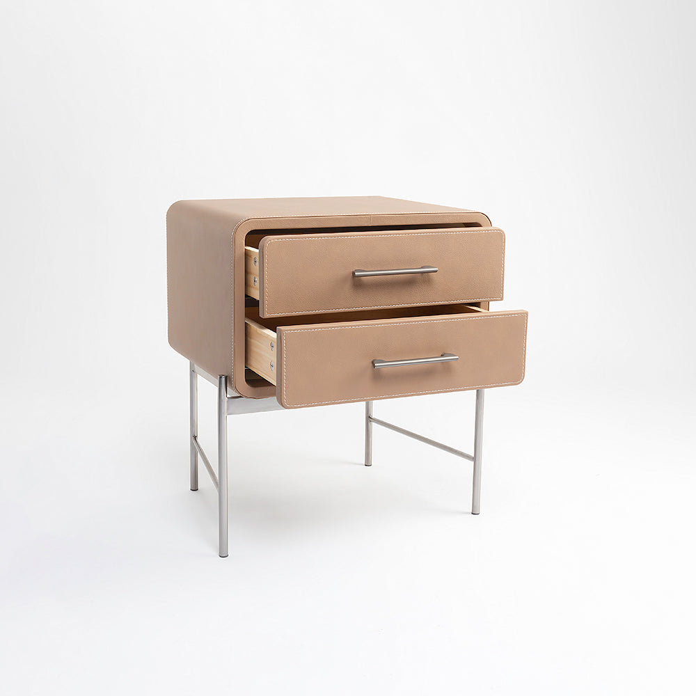 Sable Leather Bed - King Double bed Queen Bed Bed + 1 Bedside Table Bed + 2 Bedside Table