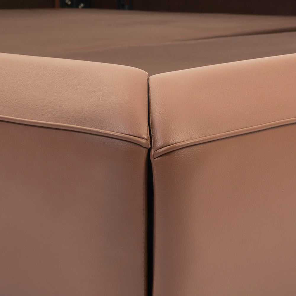 Amorous Leather Bed - Double bed Bed Bed + 1 Bedside Table Bed + 2 Bedside Table