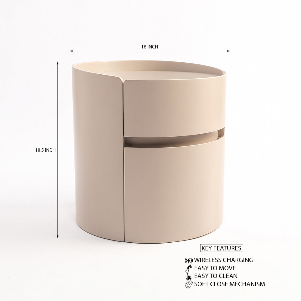 Satinloop Besdside Table