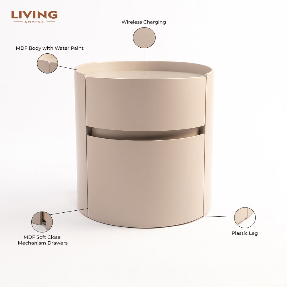 Satinloop Besdside Table