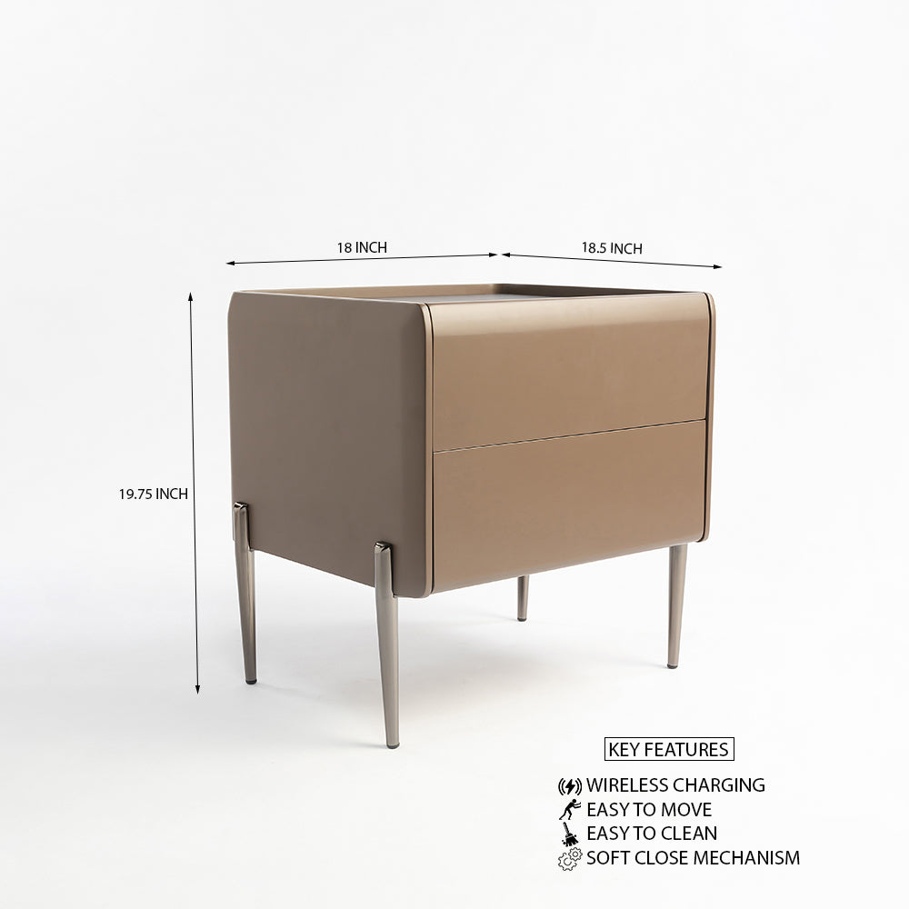 Bronze Luxe Bedside Table