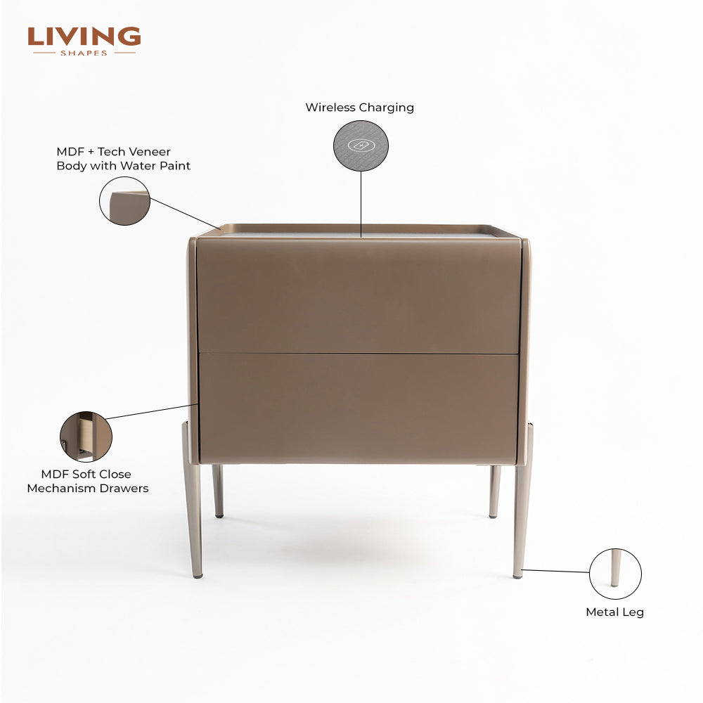 Bronze Luxe Bedside Table