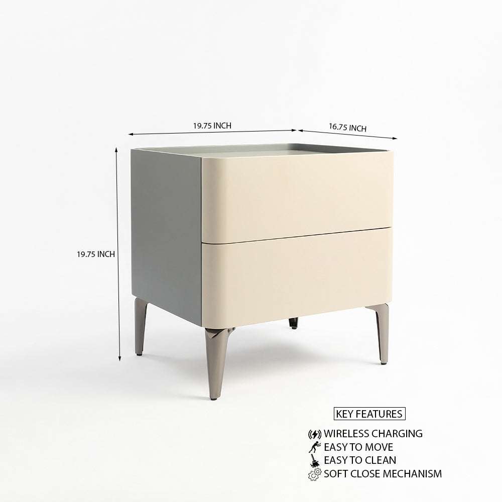 Slate smart Bedside Table