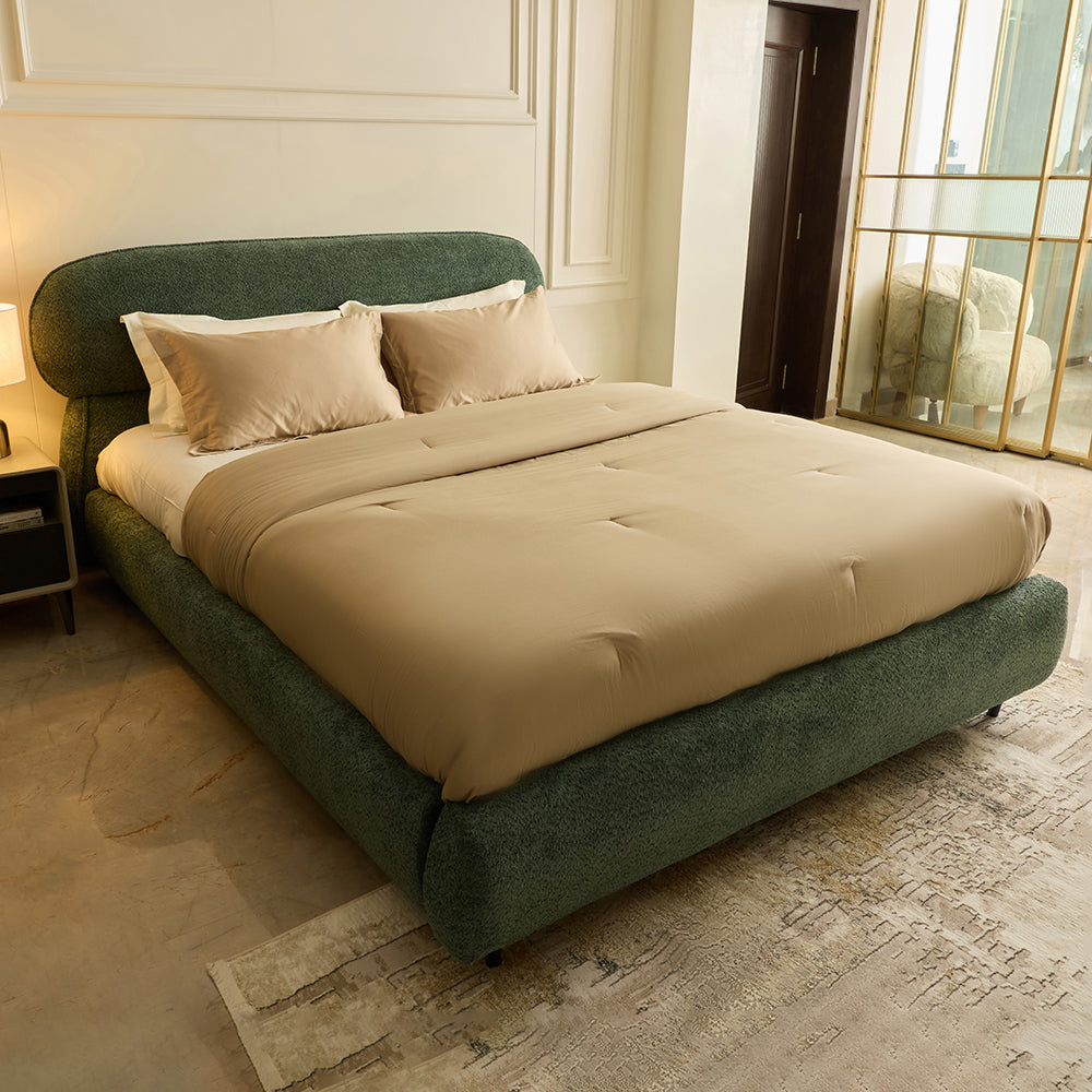 Atlas Upholstered Bed - Boucle - King Queen Double