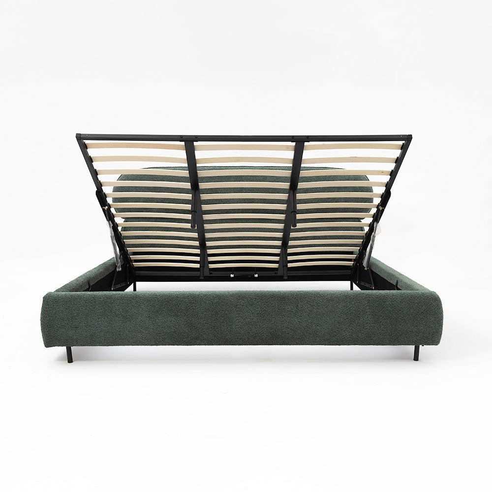 Atlas Upholstered Bed - Boucle - King Queen Double