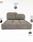 Cloud Upholstered Bed - Boucle