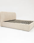 Boucle Beam Upholstered Bed