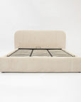 Boucle Beam Upholstered Bed