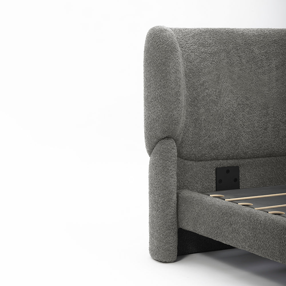 Forge Upholstered Bed - Grey